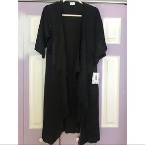 NWT LuLaRoe Black Shimmery Shirley Kimono, size S